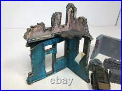 Vintage Pro Painted Resin WW2 1/72 Scale Diorama Building Tank Parts Lot Model