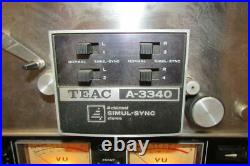 Vintage TEAC Model A-3340 Reel to Reel As Is for Parts or Repair
