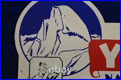 Vintage Yosemite National Park License Plate Topper Trunk Bumper Badge Emblem