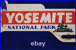 Vintage Yosemite National Park License Plate Topper Trunk Bumper Badge Emblem