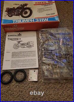 Vtg ERTL ESCI Triumph 3-HW #8292 1/9 Scale Model Kit Open Box Looks Complete