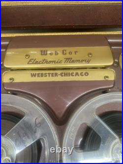 Webster-Chicago Model 210 Electronic Memory Reel-to-Reel POWERS ON FOR PARTS