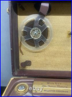 Webster-Chicago Model 210 Electronic Memory Reel-to-Reel POWERS ON FOR PARTS