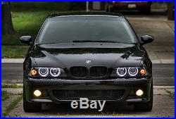 White LED Angel HID Headlights + Auto-Level For 97-00 BMW E39 Stock Xenon Model
