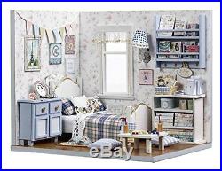 Youku Wooden Dollhouse Miniature DIY Kit- Bedroom Model & Furniture/Parts 124