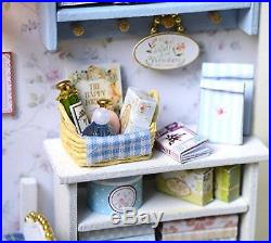 Youku Wooden Dollhouse Miniature DIY Kit- Bedroom Model & Furniture/Parts 124